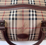 Vintage Burberry Nova Check Holdall With Shoulder Strap