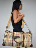 Vintage Burberry Nova Check Holdall With Shoulder Strap