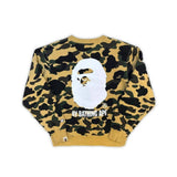 Yellow Bape x Champion 1st Camo Crewneck