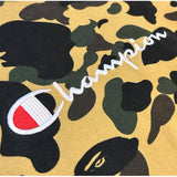 Yellow Bape x Champion 1st Camo Crewneck