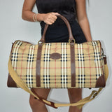 Vintage Burberry Nova Check Holdall With Shoulder Strap