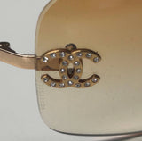 Vintage Gold Chanel CC Diamanté Sunglasses