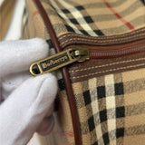 Vintage Burberry Nova Check Holdall With Shoulder Strap