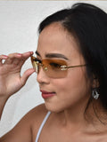 Vintage Gold Chanel CC Diamanté Sunglasses