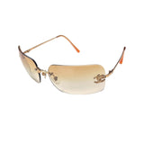 Vintage Gold Chanel CC Diamanté Sunglasses