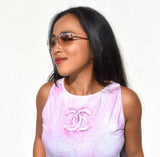 Vintage Pink Chanel CC Tank Top