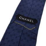 Vintage Navy Chanel Monogram Tie