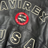 Vintage Black Avirex Leather Jacket (S)